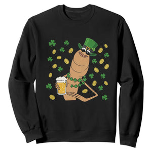 Marcus The Worm St Patricks Day Sweatshirt Funny Drinking Irish Beer Ireland TS14 Black Print Your Wear
