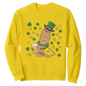 Marcus The Worm St Patricks Day Sweatshirt Funny Drinking Irish Beer Ireland TS14 Daisy Print Your Wear