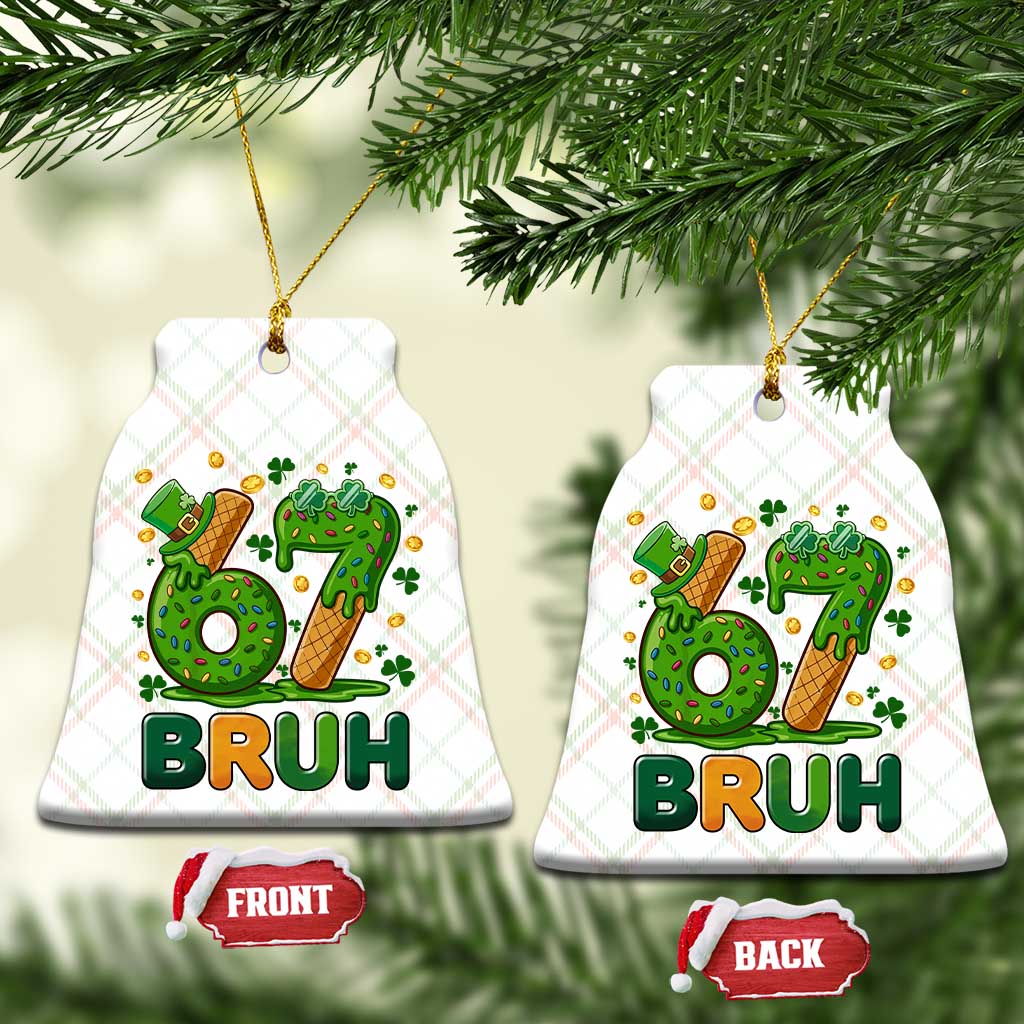 67 St Patricks Day Ceramic Ornament Funny Six Seven Bruh Meme TS14 Print Your Wear