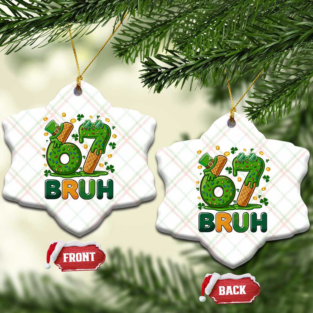67 St Patricks Day Ceramic Ornament Funny Six Seven Bruh Meme TS14 Print Your Wear