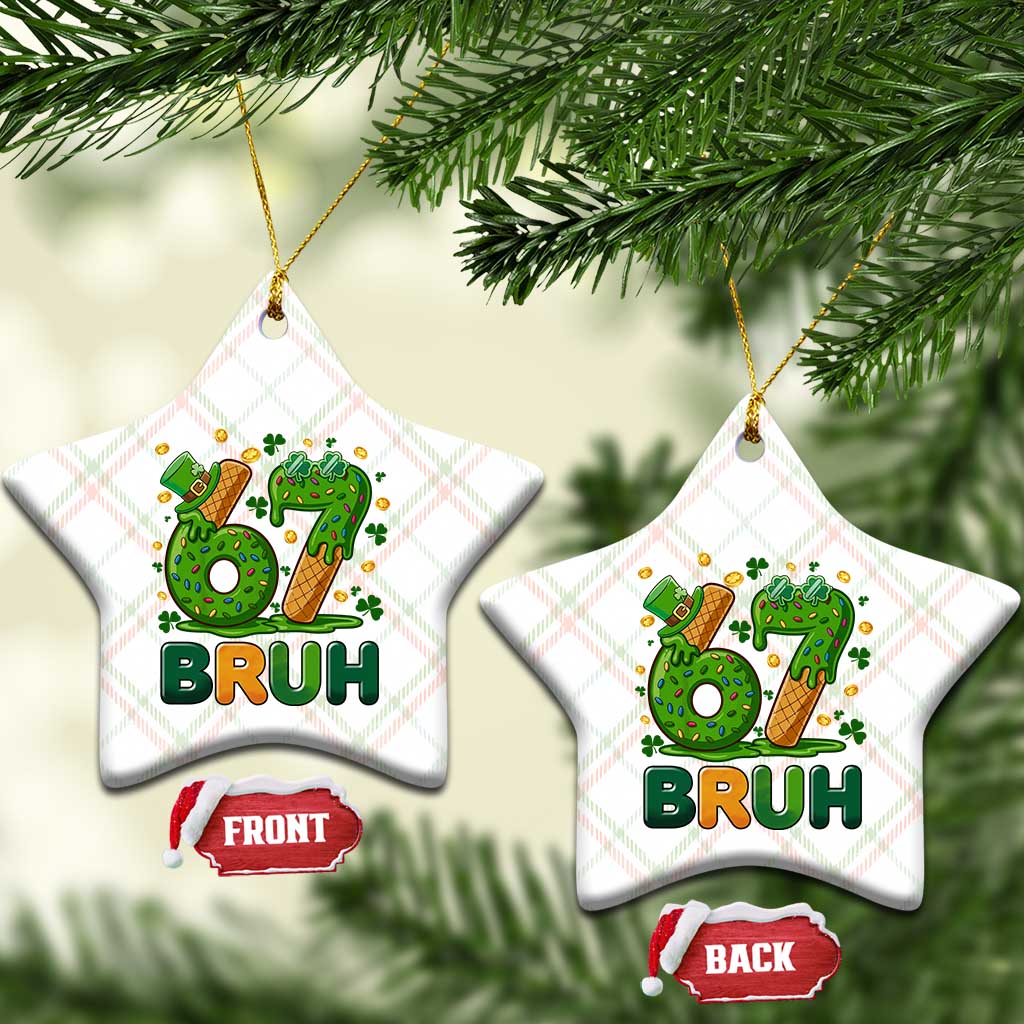 67 St Patricks Day Ceramic Ornament Funny Six Seven Bruh Meme TS14 Print Your Wear