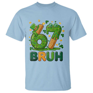 67 St Patricks Day T Shirt Funny Six Seven Bruh Meme TS14 Light Blue Print Your Wear