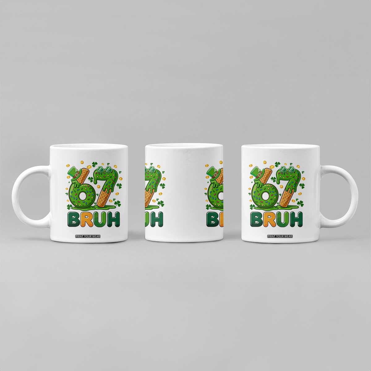 67 St Patricks Day Coffee Mug Funny Six Seven Bruh Meme TS14 Print Your Wear