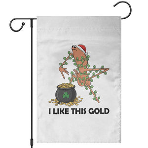 Marcus The Worm St Patricks Day Garden Flag I Like This Gold TS14 White Print Your Wear