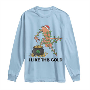 Marcus The Worm St Patricks Day Long Sleeve Shirt I Like This Gold TS14 Light Blue Print Your Wear