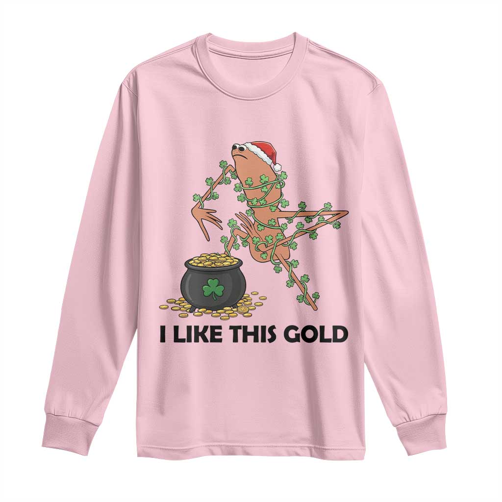 Marcus The Worm St Patricks Day Long Sleeve Shirt I Like This Gold TS14 Light Pink Print Your Wear