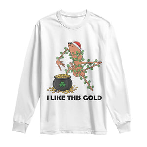 Marcus The Worm St Patricks Day Long Sleeve Shirt I Like This Gold TS14 White Print Your Wear