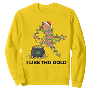 Marcus The Worm St Patricks Day Sweatshirt I Like This Gold TS14 Daisy Print Your Wear