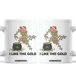 Marcus The Worm St Patricks Day Coffee Mug I Like This Gold TS14 White Print Your Wear