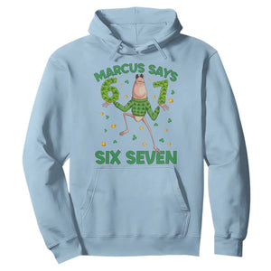 Marcus The Worm St Patricks Day Hoodie Funny 67 Six Seven Hands Meme TS14 Light Blue Print Your Wear