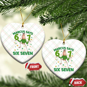 Marcus The Worm St Patricks Day Ceramic Ornament Funny 67 Six Seven Hands Meme TS14 Print Your Wear