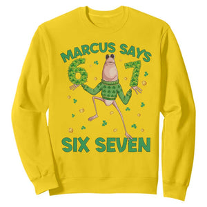 Marcus The Worm St Patricks Day Sweatshirt Funny 67 Six Seven Hands Meme TS14 Daisy Print Your Wear
