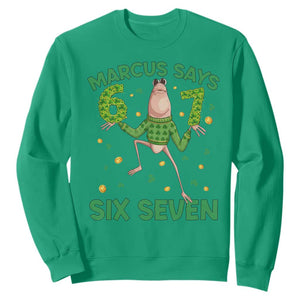 Marcus The Worm St Patricks Day Sweatshirt Funny 67 Six Seven Hands Meme TS14 Irish Green Print Your Wear