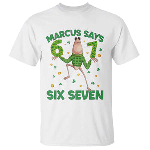 Marcus The Worm St Patricks Day T Shirt Funny 67 Six Seven Hands Meme TS14 White Print Your Wear
