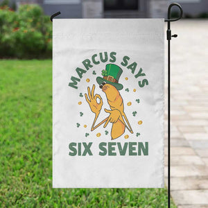 67 St Patricks Day Garden Flag Funny Marcus The Worm Say Six Seven Meme TS14 Print Your Wear