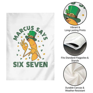 67 St Patricks Day Garden Flag Funny Marcus The Worm Say Six Seven Meme TS14 Print Your Wear