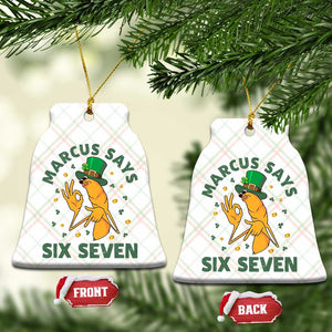 67 St Patricks Day Ceramic Ornament Funny Marcus The Worm Say Six Seven Meme TS14 Print Your Wear