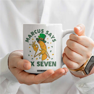 67 St Patricks Day Coffee Mug Funny Marcus The Worm Say Six Seven Meme TS14 Print Your Wear