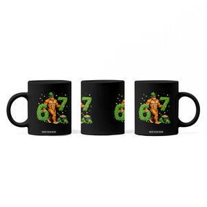 67 St Patricks Day Coffee Mug Funny Bigfoot Six Seven Shamrock Party Meme TS14 Print Your Wear