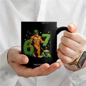 67 St Patricks Day Coffee Mug Funny Bigfoot Six Seven Shamrock Party Meme TS14 Print Your Wear