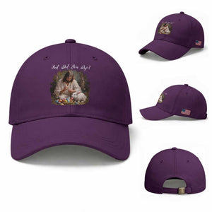 But Did You Dye Baseball Cap Funny Christian Easter Egg Dyeing TS14 Baseball Cap Universal Fit Purple Print Your Wear