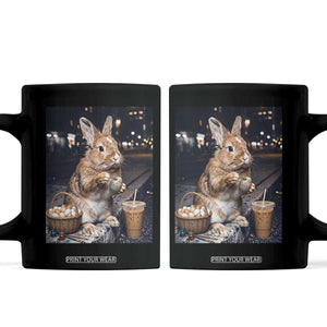 Easter Bunny Iced Coffee Coffee Mug Funny Rabbit Egg Painting TS14 Black Print Your Wear