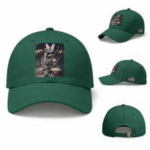 Easter Raccoon Iced Coffee Baseball Cap Funny Trash Panda Egg Painting TS14 Baseball Cap Universal Fit Irish Green Print Your Wear