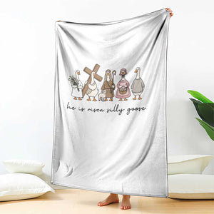 He Is Risen Silly Goose Throw Blanket Funny Christian Easter TS14 Print Your Wear