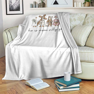 He Is Risen Silly Goose Throw Blanket Funny Christian Easter TS14 Print Your Wear