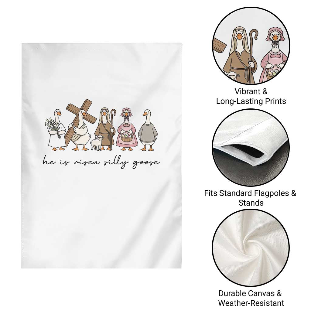 He Is Risen Silly Goose Garden Flag Funny Christian Easter TS14 Print Your Wear