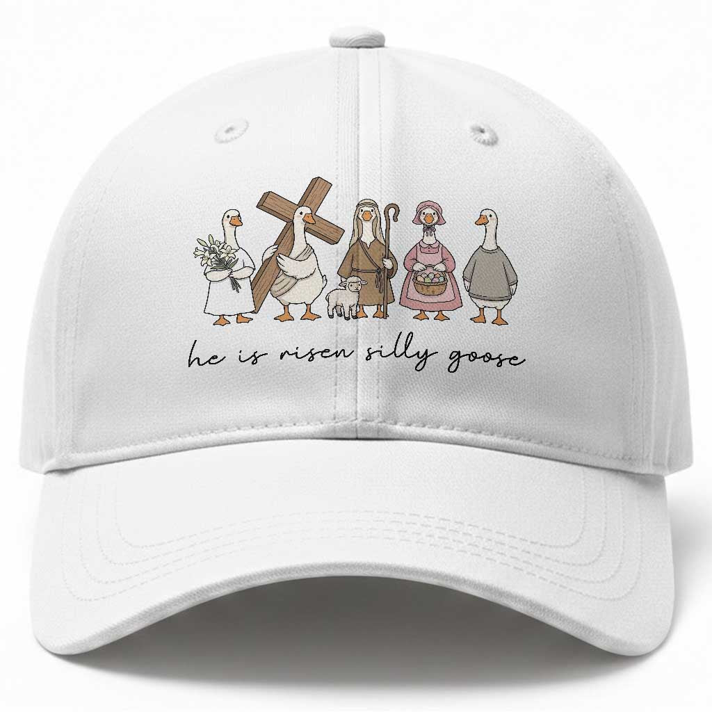He Is Risen Silly Goose Baseball Cap Funny Christian Easter TS14 Print Your Wear