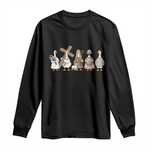 He Is Risen Silly Goose Long Sleeve Shirt Funny Christian Easter TS14 Black Print Your Wear