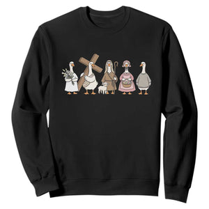He Is Risen Silly Goose Sweatshirt Funny Christian Easter TS14 Black Print Your Wear