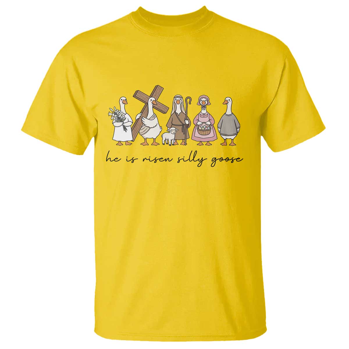 He Is Risen Silly Goose T Shirt Funny Christian Easter TS14 Daisy Print Your Wear