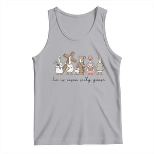 He Is Risen Silly Goose Tank Top Funny Christian Easter TS14 Athletic Heather Print Your Wear