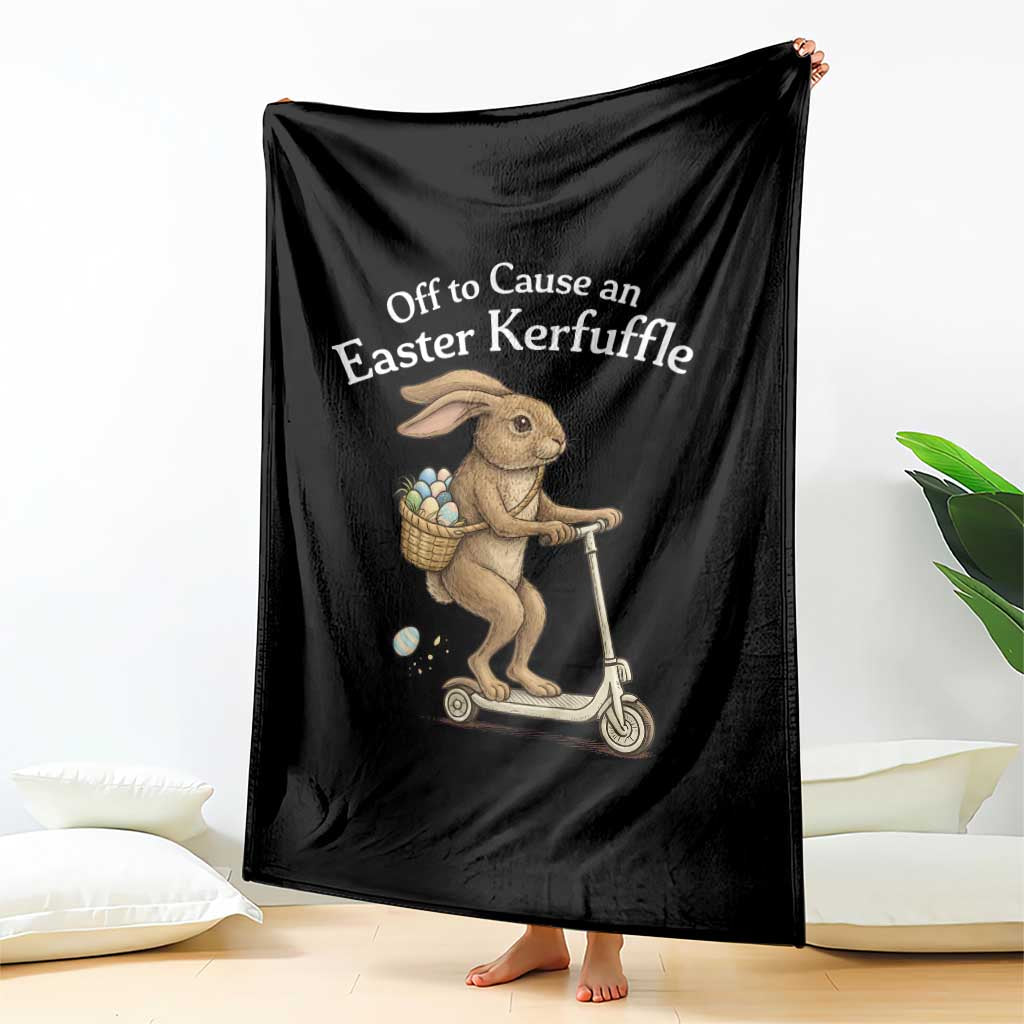Funny Easter Bunny Throw Blanket Off To The Cause an Easter Kerfuffle TS14 Print Your Wear