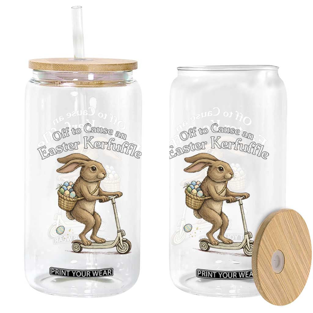Funny Easter Bunny Glass Can Off To The Cause an Easter Kerfuffle TS14 Print Your Wear
