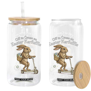 Funny Easter Bunny Glass Can Off To The Cause an Easter Kerfuffle TS14 Print Your Wear
