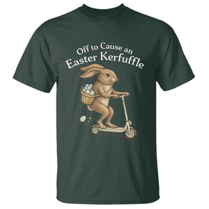 Funny Easter Bunny T Shirt Off To The Cause an Easter Kerfuffle TS14 Dark Forest Green Print Your Wear