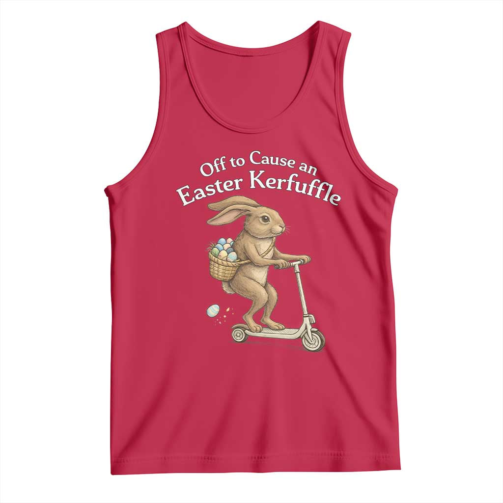 Funny Easter Bunny Tank Top Off To The Cause an Easter Kerfuffle TS14 Red Print Your Wear