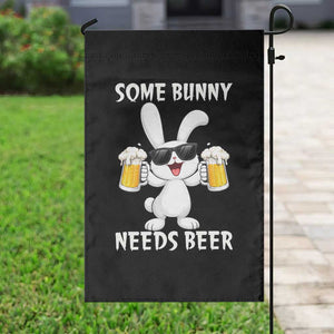 Funny Easter Bunny Drinking Beer Garden Flag Some Bunny Needs Beer TS14 Print Your Wear