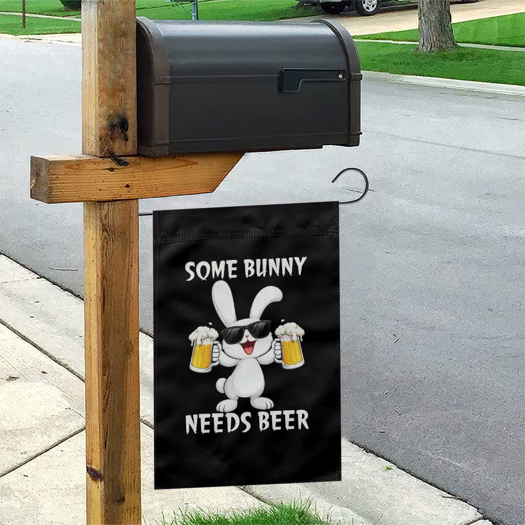 Funny Easter Bunny Drinking Beer Garden Flag Some Bunny Needs Beer TS14 Print Your Wear