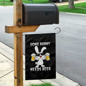 Funny Easter Bunny Drinking Beer Garden Flag Some Bunny Needs Beer TS14 Print Your Wear