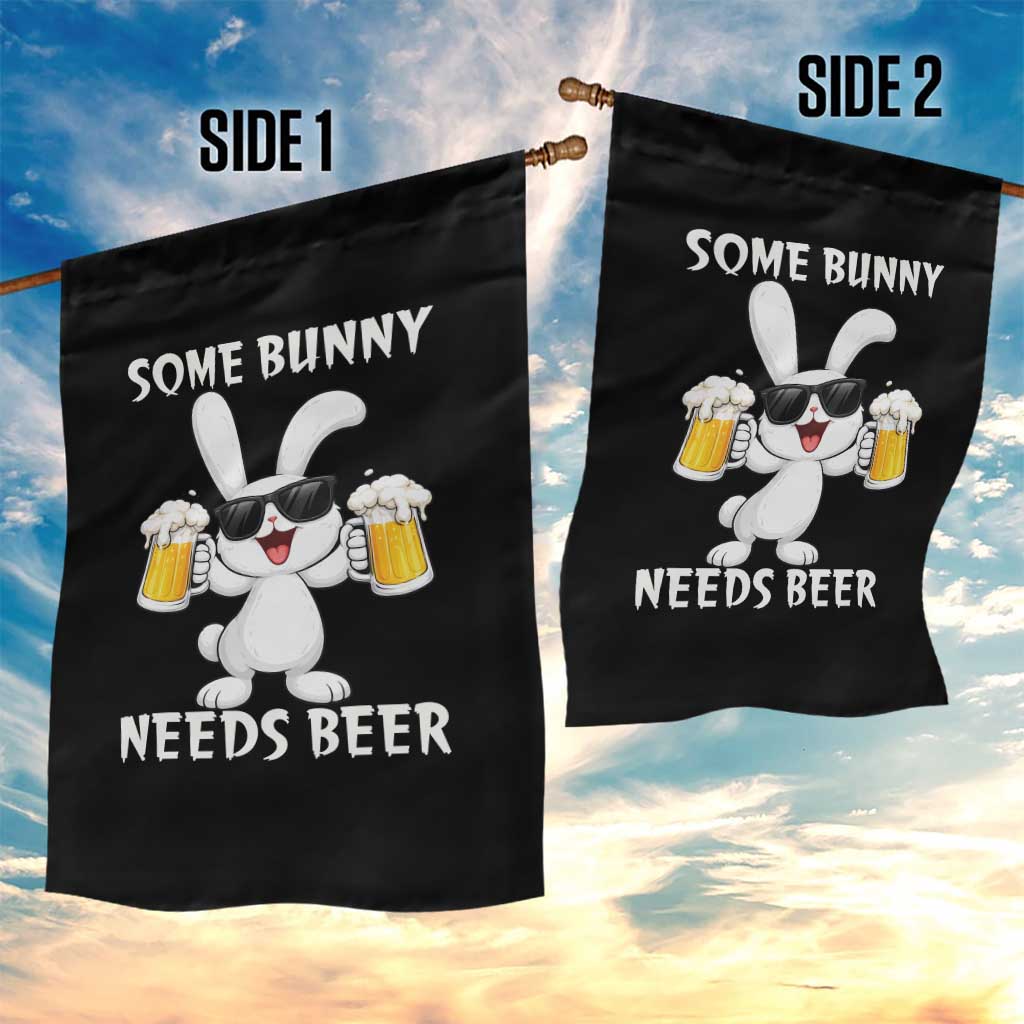 Funny Easter Bunny Drinking Beer Garden Flag Some Bunny Needs Beer TS14 Print Your Wear