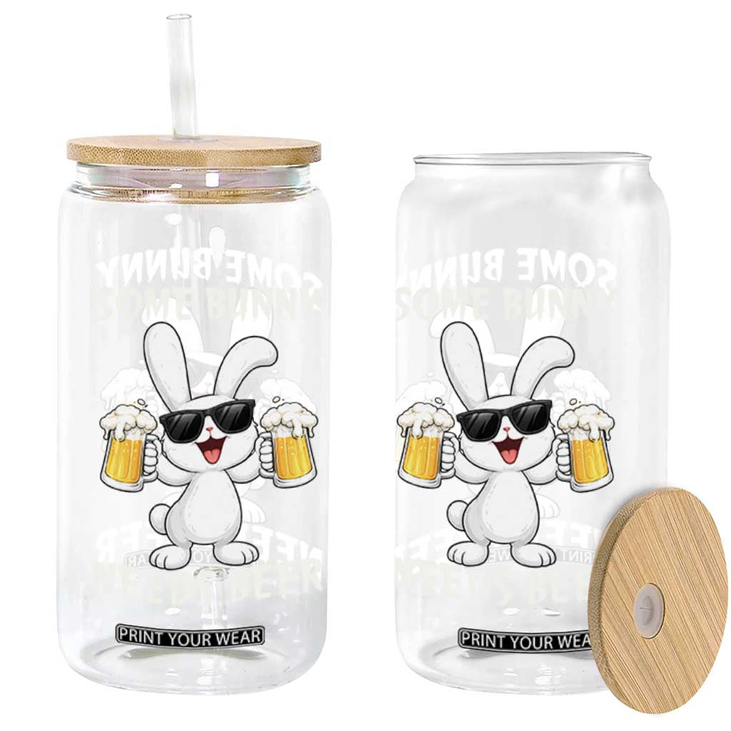 Funny Easter Bunny Drinking Beer Glass Can Some Bunny Needs Beer TS14 Print Your Wear