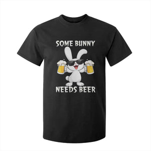 Funny Easter Bunny Drinking Beer T Shirt For Kid Some Bunny Needs Beer TS14 Black Print Your Wear