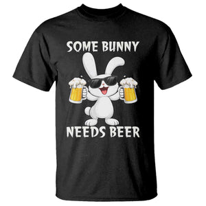 Funny Easter Bunny Drinking Beer T Shirt Some Bunny Needs Beer TS14 Black Print Your Wear