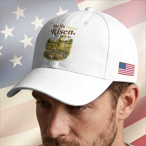 He Is Risen Hop On Baseball Cap Christian Easter Frog TS14 Print Your Wear