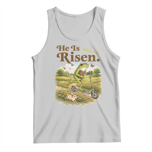 He Is Risen Hop On Tank Top Christian Easter Frog TS14 Ash Print Your Wear