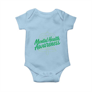 Mental Health Matters Awareness Baby Onesie Support Squad Green Ribbon TS14 Light Blue Print Your Wear